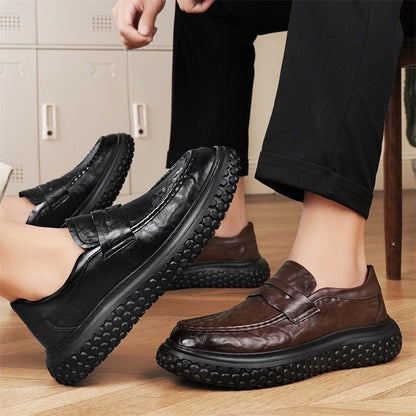 Zapatos de cuero retro para hombre