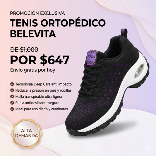 Tenis Anatómico Ortopédico Belevita – Tecnología de Amortiguación