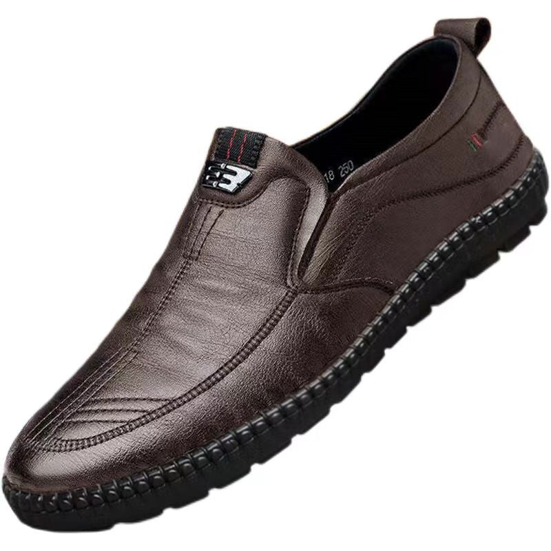 Zapatos casuales de cuero genuino para hombres